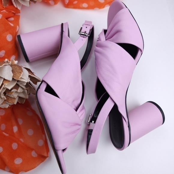 Rebecca Minkoff Pink Slingback 3.5 in Block Heel Size 7m - Picture 6 of 11